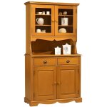 Buffet vaisselier pin miel de style anglais Buffet vaisselier pin miel de style anglais