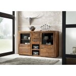 Buffet avec vitrine - bois massif de palissandre laqu� - duke #113