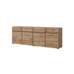 Buffet xl coloris chêne et noir 225cm collection havana. bahut design avec 4 portes et 4 tiroirs. Buffet xl coloris chêne et noir 225cm collection havana. bahut design avec 4 portes et 4 tiroirs.