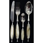 Mnagre 24 pices - bugatti - country ivoire - acier 18 / 10 - manche nacre - garantie lave - vaisselle ...