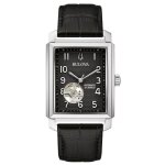 Montre - bulova - 96a269 - automatique - cuir noir - rsistante  leau 3 bar