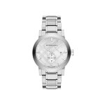 Burberry homme 42mm bracelet et boitier acier inoxydable quartz montre bu9900