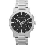 Burberry homme 42mm chronographe argent acier bracelet & boitier montre bu9351 Burberry homme 42mm chronographe argent acier bracelet & boitier montre bu9351