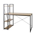 Bureau - 7house - ozra - mtal et bois couleur chne - 120x120x64cm - vintage