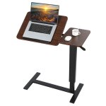 Bureau assis - debout mobile - table de chevet � roulettes inclinable � 70� bureau mobile pour lit et ...