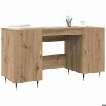 Bureau beige cloud table � �crire pour 1 personne ch�ne artisanal 140x50x75 cm bois ding�nierie bbb1089 ...
