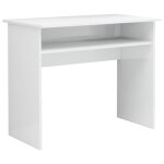 Bureau blanc brillant - bois ding�nierie - 90x50x74 cm - contemporain - design