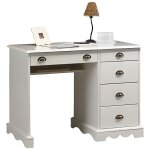 Bureau blanc demi - ministre de style anglais