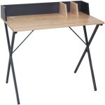 Bureau - brice - bois - métal - contemporain - design - gris Bureau - brice - bois - métal - contemporain - design - gris