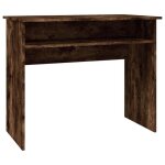 Bureau - chêne fumé - 90x50x74 cm - bois dingénierie - style contemporain - montage facile Bureau - chêne fumé - 90x50x74 cm - bois dingénierie - style contemporain - montage facile