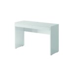 Bureau coiffeuse design avec deux tiroirs collection sherry coloris blanc finitions brillantes