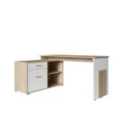Bureau dangle - chne clair et blanc - collection como