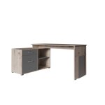 Bureau dangle - ch�ne wellington et gris graphite - collection como