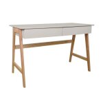Bureau d�cor bois pi�tement bois dh�v�a 2 tiroirs naturel - tommy