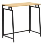 Bureau dordinateur pliable 80 cm ? table de travail compacte aspect bois brun clair