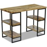 Vidaxl bureau en bois de manguier 110 x 50 x 76 cm