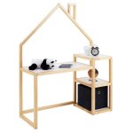 Bureau enfant nivia en forme de maison en pin massif bureau chambre enfant bois en pin massif coloris ...