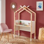 Bureau enfant tipi évolutif - baïta - gamme tiny - blanc et pin massif - l 100 x p 40 x h 1535 cm Bureau enfant tipi évolutif - baïta - gamme tiny - blanc et pin massif - l 100 x p 40 x h 1535 cm