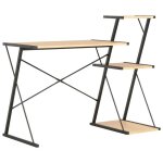 Bureau - vidaxl - 20289 - noir et chne - 116x50x93 cm - panneaux de particules mat