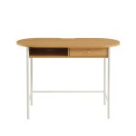 Bureau gaia effet ch�ne et blanc 110 cm