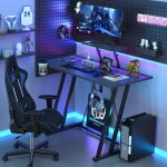 Bureau gaming led table gaming avec prise Électrique lumières ruban télécommande porte - gobelet et crochet ... Bureau gaming led table gaming avec prise Électrique lumières ruban télécommande porte - gobelet et crochet ...