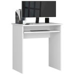 Petit bureau dordinateur akord star blanc 68 cm couleur blanc 1 �tag�re 68x51x74 cm