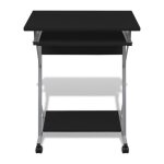 Bureau informatique compact avec plateau � clavier noir - mee - meuble de bureau - design contemporain ...