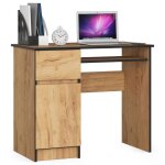 Bureau informatique - gst - 90 - chne craft - 90 cm - 1 tiroir - angle gauche