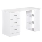 Homcom - bureau - bois - 120x49x72cm - blanc