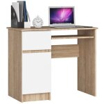 Bureau informatique multimédia avec rangement - gst - 90 90cm gauche sonoma / blanc meuble de bureau ... Bureau informatique multimédia avec rangement - gst - 90 90cm gauche sonoma / blanc meuble de bureau ...