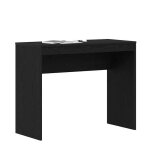 Bureau informatique noir - lemon� bureau droit multi - rangements - ch�ne noir - 90x40x72cm - bois ding�nierie ...