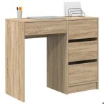 Bureau marron cloud table � �crire pour 1 personne ch�ne sonoma 90x375x75 cm bois ding�nierie bbb1020 ...