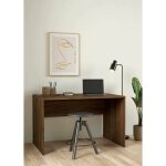 Bureau maryread dmora en bois �cologique marron noyer 75x120x744h cm