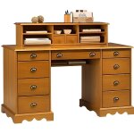 Bureau du notaire pin massif miel de style anglais Bureau du notaire pin massif miel de style anglais