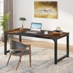 Bureau pour ordinateur portable - tribesigns - marron rustique - bois - panneaux de particules - bureau ... Bureau pour ordinateur portable - tribesigns - marron rustique - bois - panneaux de particules - bureau ...