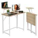 Bureau pliable table ordinateur pliable avec support dcran bureau pliable petit espace table bureau ...