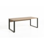 Bureau professionnel droit 200 cm dep ? chne dor et noir ? grand format design