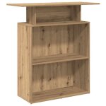 Bureau de r�ception en bois - clarence - 100x40x104 cm - ch�ne artisanal - bois ding�nierie - capacit� ...