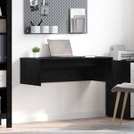 Bureau mural - vidaxl - 100x45x30 cm - ch�ne noir - bois ding�nierie - surface facile � nettoyer