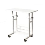 Bureau support ordinateur table dappoint � roulettes ordinateur portable hauteur r�glable 80x40x69 - ...