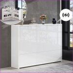 Bureaux et surfaces de travail - bureau 2 - en - 1 pliable avec chargeur sans fil &amp roues - blanc ...