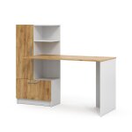 Bureau tomy 150x59cm blanc / ch�ne de force dor� vicco 54580