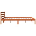 Burke * lit simple 120x190 cm structure de lit classique sans matelas cire marron 120x190cm bois pin ...