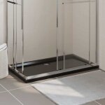 Burke@ noir receveur de douche rectangulaire abs noir 70x120 cm 12. 97 kg haute qualit� a1609