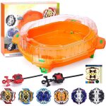 Burst ar�ne set - 6 toupies et 2 lanceurs - stadium de combat pour enfants