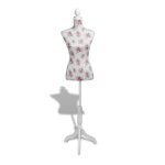 Magnifique buste de couture de femme en coton blanc motifs a rosiers