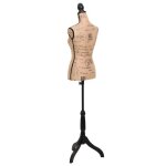 Buste de couture femme - wiens - marron et noir - toile de jute - hauteur r�glable 133 - 168 cm - �paule ...