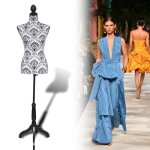 Buste de couture mannequin de femme noir et blanc chaud jid