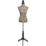 Buste de couture mannequin de couture de vitrinehauteur rglable buste dcoratif de femme marron et noir ...