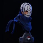 Figurine buste naruto obito uchiwa - pvc de haute qualit - 16 cm - blanc